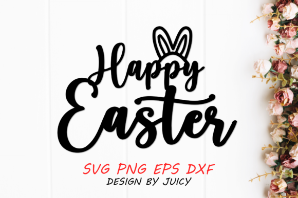 Bunny Ear Happy Easter Svg for Cricut Review