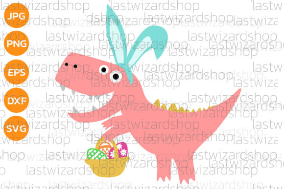 Easter Dinosaur with Bunny Ears Svg Review