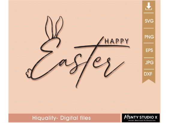 Happy Easter SVG for Embroidery Projects