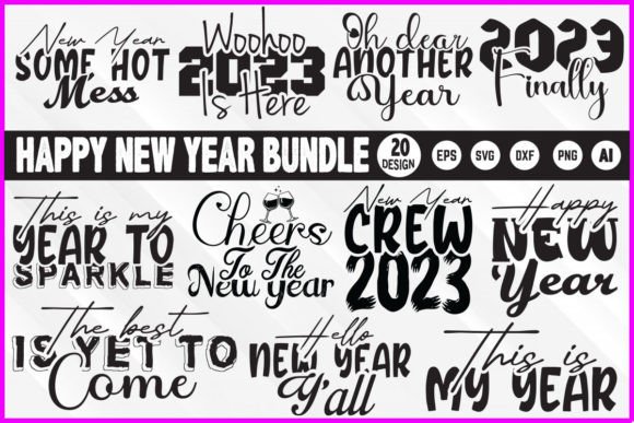 Happy New Year 2023 T-shirt SVG Design Review