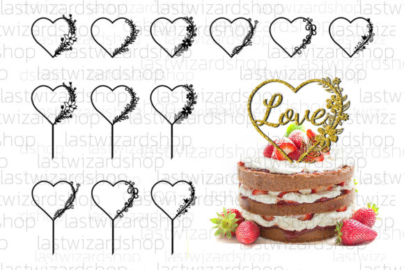 Wedding Heart Cake Topper Svg Bundle Review